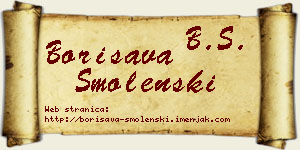 Borisava Smolenski vizit kartica